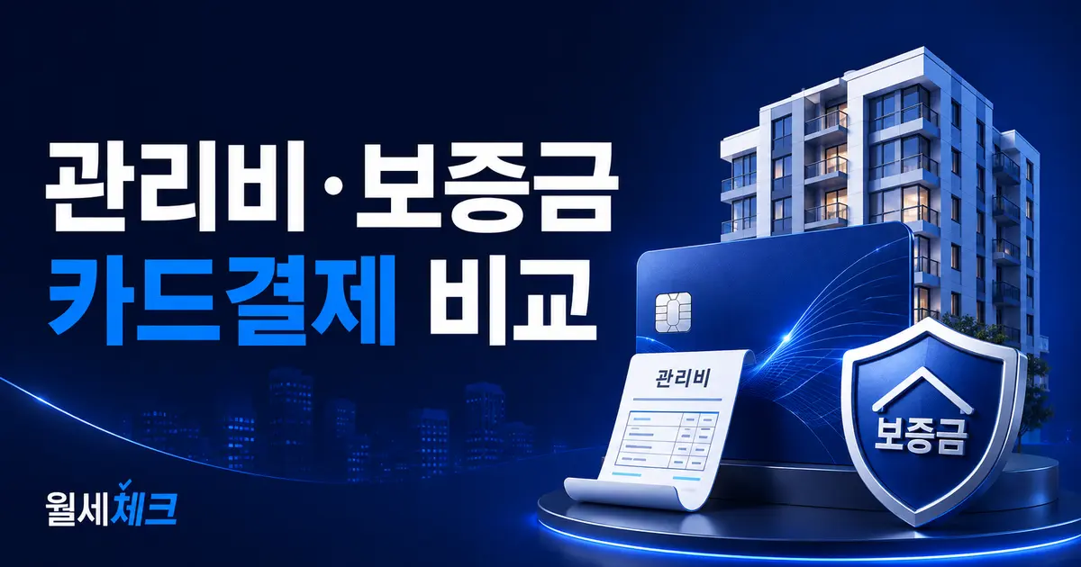 관리비와 보증금 카드결제 가능 서비스 비교