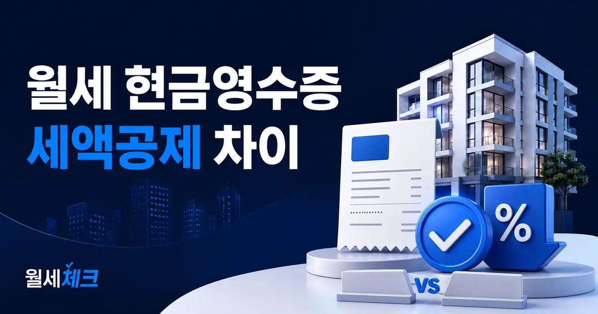 월세 현금영수증과 세액공제 차이 비교