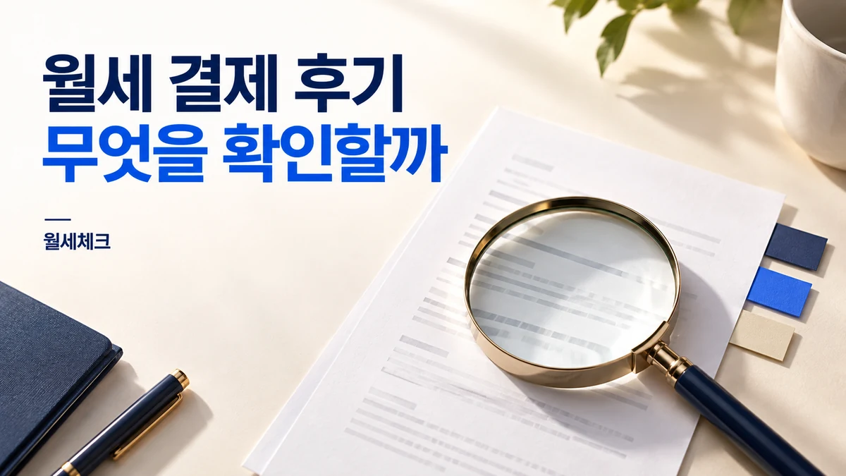 월세 결제 후기를 돋보기로 검증하는 문서와 확인 탭