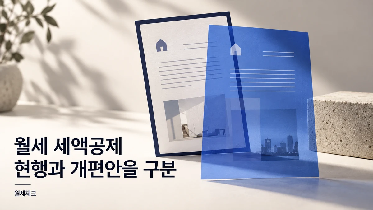 현행 월세 세액공제와 2026년 세제개편안을 구분하는 제안 문서